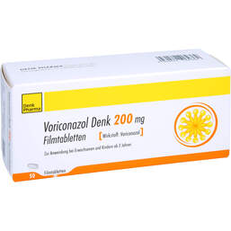 Abbildung: Voriconazol Denk 200 mg Filmtabletten 50 St, Filmtabletten PZN 14047703