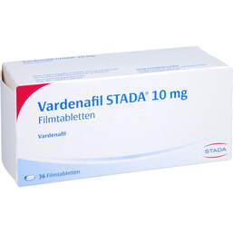 Abbildung: Vardenafil STADA 10 mg Filmtabletten 36 St, Filmtabletten PZN 14053690