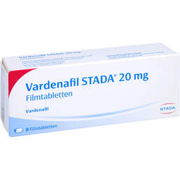 Abbildung: Vardenafil STADA 20 mg Filmtabletten 8 St, Filmtabletten PZN 14053738