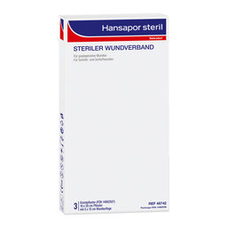 Abbildung: Hansapor steril Wundverband 10x20 cm Verband, 3 St PZN 14062536