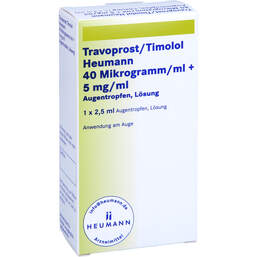 Abbildung: Travoprost / Timolol Heumann 40 µg / ml + 5 mg / ml Atr 2.5 ml, Augentropfen PZN 14063837