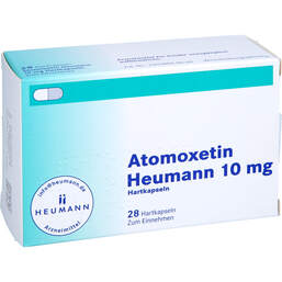 Abbildung: Atomoxetin Heumann 10 mg Hartkapseln 28 St, Hartkapseln PZN 14063889