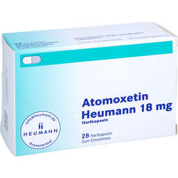 Abbildung: Atomoxetin Heumann 18 mg Hartkapseln 28 St, Hartkapseln PZN 14063903