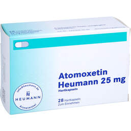 Abbildung: Atomoxetin Heumann 25 mg Hartkapseln 28 St, Hartkapseln PZN 14063932