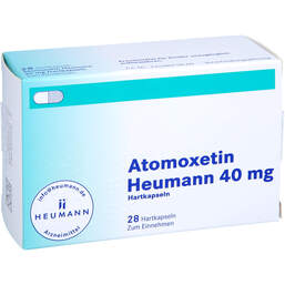 Abbildung: Atomoxetin Heumann 40 mg Hartkapseln 28 St, Hartkapseln PZN 14063984