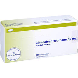 Abbildung: Cinacalcet Heumann 30 mg Filmtabletten 28 St, Filmtabletten PZN 14064096