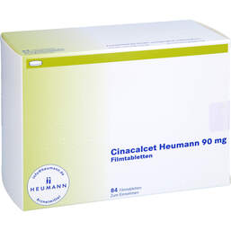 Abbildung: Cinacalcet Heumann 90 mg Filmtabletten 84 St, Filmtabletten PZN 14064162