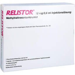 Abbildung: Relistor 12 mg / 0,6 ml Injektionslösung 7 St, Injektionslösung PZN 14130775