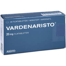 Abbildung: Vardenaristo 20 mg Filmtabletten 30 St, Filmtabletten PZN 14131616