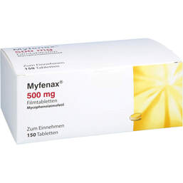 Abbildung: Myfenax 500 mg Filmtabletten 150 St, Filmtabletten PZN 14131964