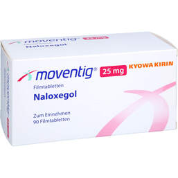 Abbildung: Moventig 25 mg Filmtabletten 90 St, Filmtabletten PZN 14131970