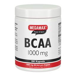 Abbildung: Bcaa 1.000 mg Megamax Kapseln 100 St, Kapseln PZN 14132113