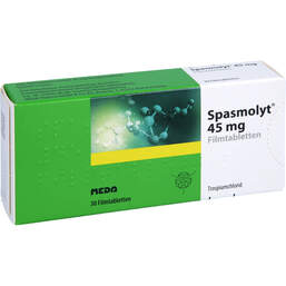 Abbildung: Spasmolyt 45 mg Filmtabletten 30 St, Filmtabletten PZN 14135531