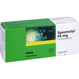 Abbildung: Spasmolyt 45 mg Filmtabletten 50 St, Filmtabletten PZN 14135548