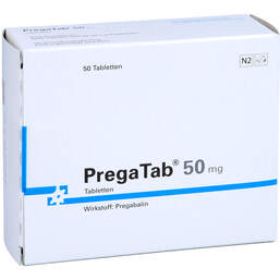 Abbildung: Pregatab 50 mg Tabletten 50 St, Tabletten PZN 14135672