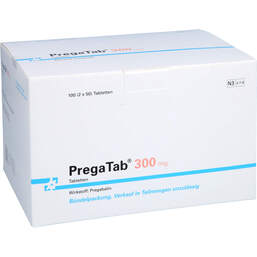 Abbildung: Pregatab 300 mg Tabletten 100 St, Tabletten PZN 14135850