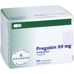 Abbildung: Pregabin 50 mg Hartkapseln 56 St, Hartkapseln PZN 14136683