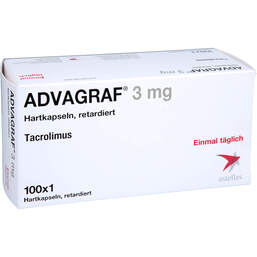 Abbildung: Advagraf 3 mg Hartkapseln retardiert 100 St, Retard-Kapseln PZN 14139836