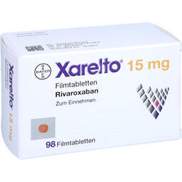 Abbildung: Xarelto 15 mg Filmtabletten 98 St, Filmtabletten PZN 14140147