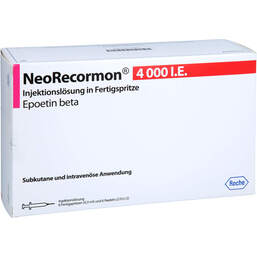 Abbildung: Neorecormon 4.000 I.E. Injektion -Lösung in einer Fertigspritze  6 St, Injektionslösung PZN 14141833