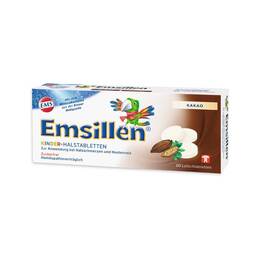 Abbildung: Emsillen Kinder-Halstabletten Kakao Lutschtabletten, 20 St PZN 14145765