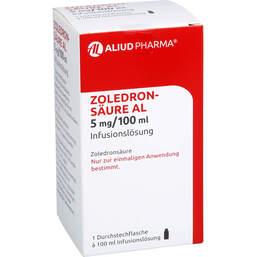 Abbildung: Zoledronsäure AL 5 mg / 100 ml Infusionslösung 100 ml, Infusionslösung PZN 14164691