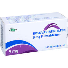 Abbildung: Rosuvastatin-Elpen 5 mg Filmtabletten 100 St, Filmtabletten PZN 14166721
