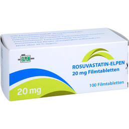 Abbildung: Rosuvastatin-Elpen 20 mg Filmtabletten 100 St, Filmtabletten PZN 14166767