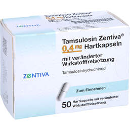 Abbildung: Tamsulosin Zentiva 0,4 mg Hartk.verä.Wst.-Frs. 50 St, Hartkapseln mit veränderter Wirkstofffreisetzung PZN 14169961