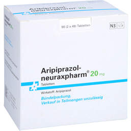 Abbildung: Aripiprazol-neuraxpharm 20 mg Tabletten 98 St, Tabletten PZN 14176889