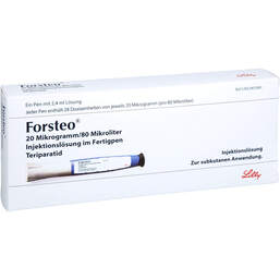 Abbildung: Forsteo 20 µg / 80 µl Injektionslösung i.e.vorgef.Injektor 1 St, Injektionslösung PZN 14178196