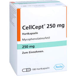 Abbildung: Cellcept 250 mg Kapseln 100 St, Hartkapseln PZN 14178322