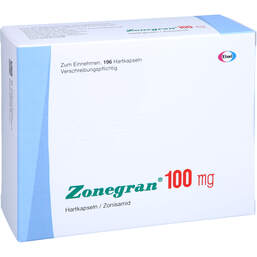 Abbildung: Zonegran 100 mg Hartkapseln 196 St, Hartkapseln PZN 14178374