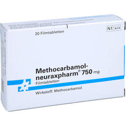 Abbildung: Methocarbamol neuraxpharm 750 mg Filmtabletten 20 St, Filmtabletten PZN 14179770