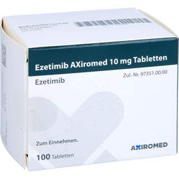 Abbildung: Ezetimib Axiromed 10 mg Tabletten 100 St, Tabletten PZN 14188639