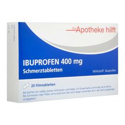 Abbildung: Ibuprofen 400 mg Die Apotheke hilft Filmtabletten 20 St, Filmtabletten PZN 14190180