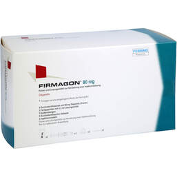 Abbildung: Firmagon 80 mg Pulver und Lösungsmittel z.Her.einer Injektionslösung 3 St, Pulver u. Lösungsmittel zur Herstellung einer Injektionslsg. PZN 14191452