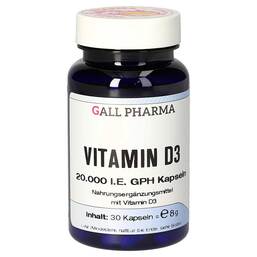 Abbildung: Vitamin D3 20.000 I.E. GPH Kapseln Kapseln, 30 St PZN 14201989