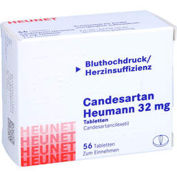 Abbildung: Candesartan Heumann 32 mg Tabletten Heunet 56 St, Tabletten PZN 14211597