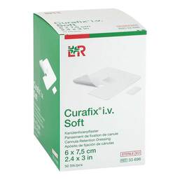 Abbildung: Curafix i.v. Soft Kanülenfixierpflaster 6x7,5 cm 50 St, Pflaster PZN 14212361
