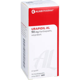 Abbildung: Urapidil AL 90 mg Hartkapseln retardiert 50 St, Retard-Kapseln PZN 14214377
