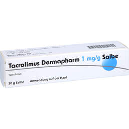 Abbildung: Tacrolimus Dermapharm 1 mg / g Salbe 30 g, Salbe PZN 14216057