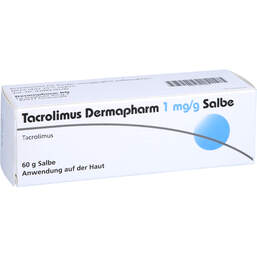 Abbildung: Tacrolimus Dermapharm 1 mg / g Salbe 60 g, Salbe PZN 14216063