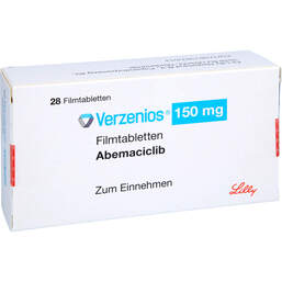 Abbildung: Verzenios 150 mg Filmtabletten 28 St, Filmtabletten PZN 14219311