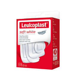 Abbildung: Leukoplast soft Stri.19x72mm / 25mm / 38x72mm / 38x38mm Pflaster, 30 St PZN 14219794