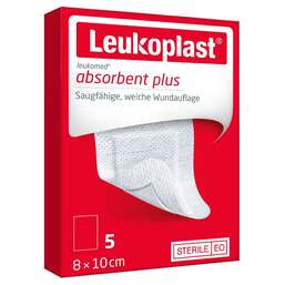 Abbildung: Leukoplast Leukomed steril 8x10 cm Wundauflage Verband, 5 St PZN 14220047