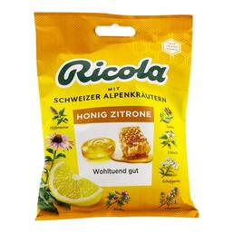 Abbildung: Ricola mit Zucker Beutel Echinacea Honig Zitrone Bonbons Bonbons, 75 g PZN 14226009
