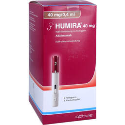 Abbildung: Humira 40 mg / 0,4 ml Injektionslösung im Fertigpen 6 St, Injektionslösung PZN 14227262