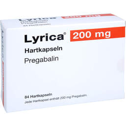 Abbildung: Lyrica 200 mg Hartkapseln 84 St, Hartkapseln PZN 14227279