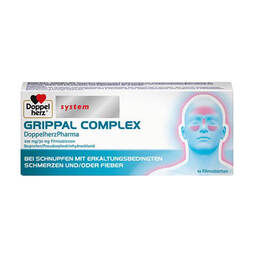 Abbildung: Grippal Complex Doppelherzpharma 200 mg / 30 mg Fta Filmtabletten, 10 St PZN 14227635